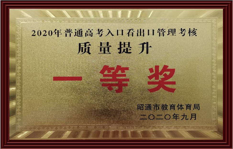 2020年普通高考入口看出口管理考核質量提升一等獎